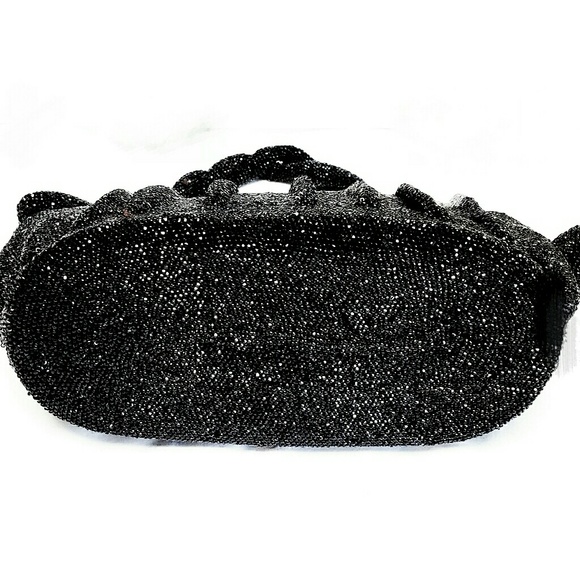 Antique 1920's Beaded Carnival Glass Box Bag - Picture 4 of 8